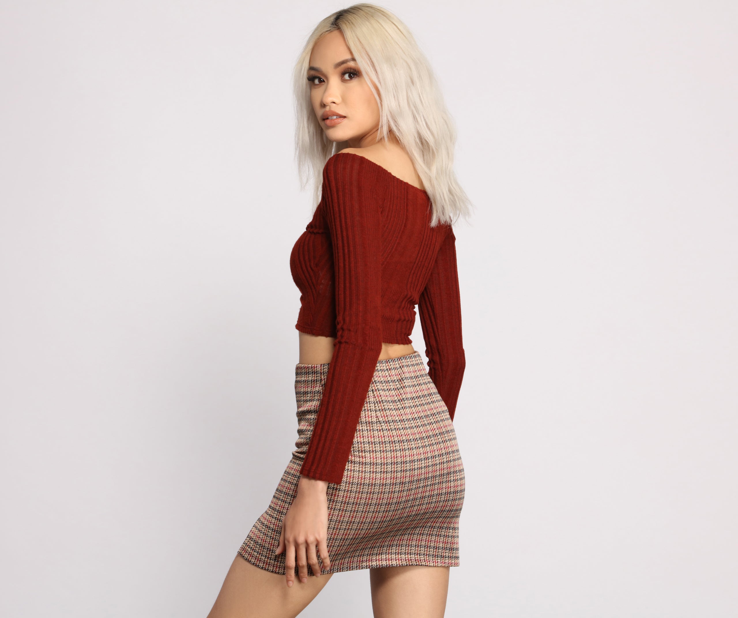 Keepin' Knit Cute And Casual Crop Top