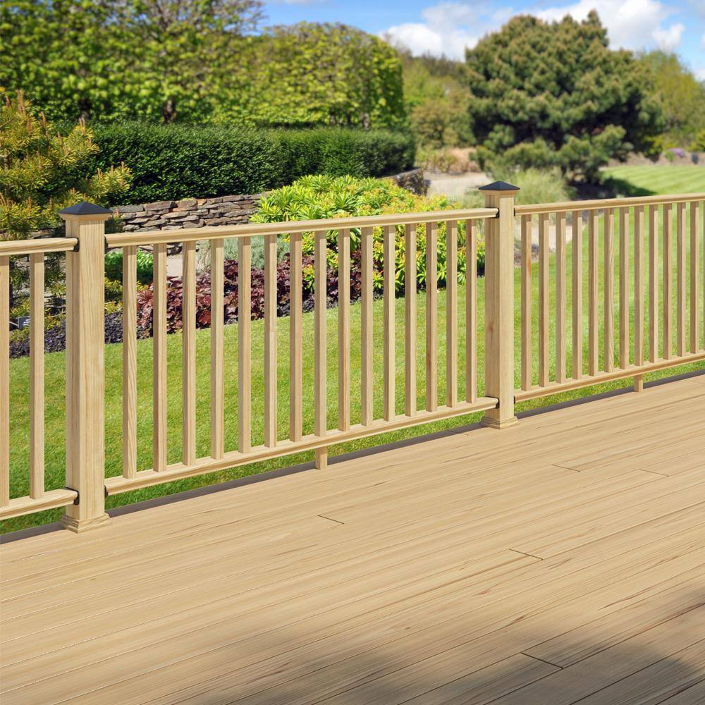 2 in. x 4 in. x 6 ft. Pressure-Treated Wood Moulded Hand Rail 118353