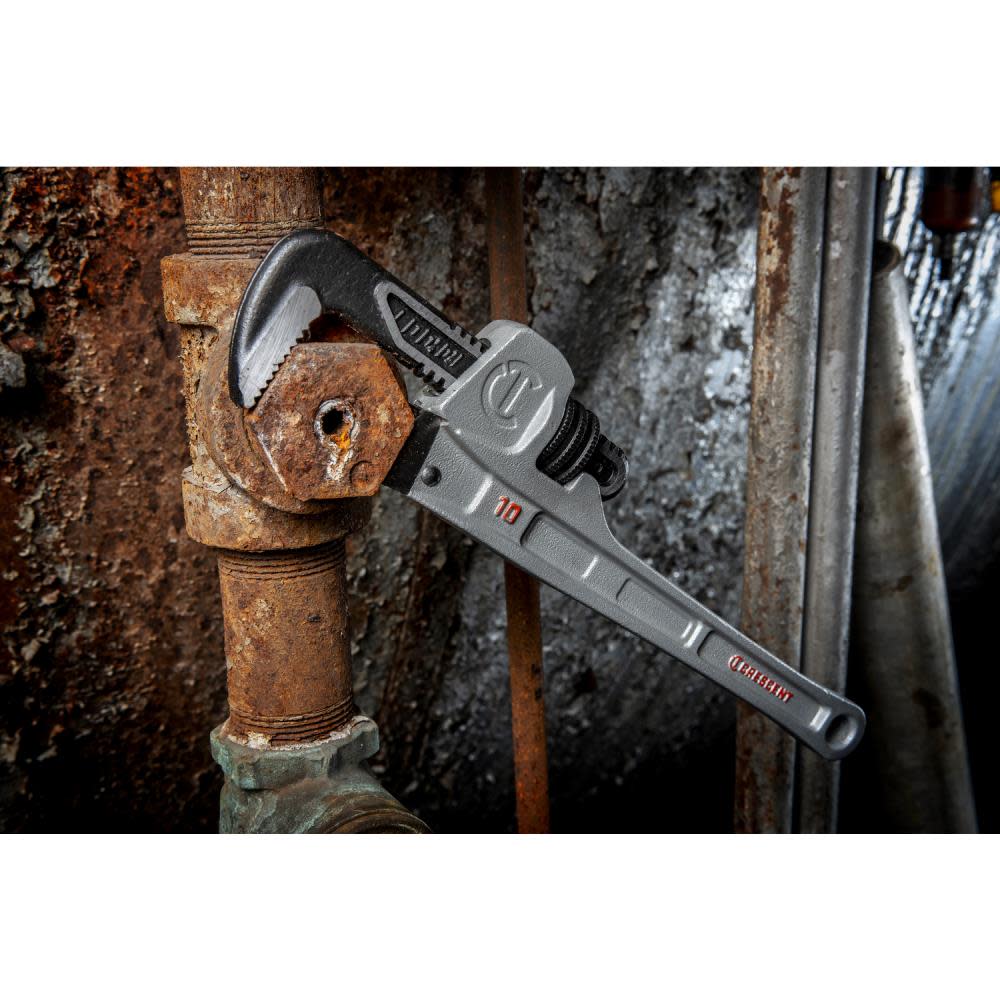 10 Aluminum Slim Jaw Pipe Wrench