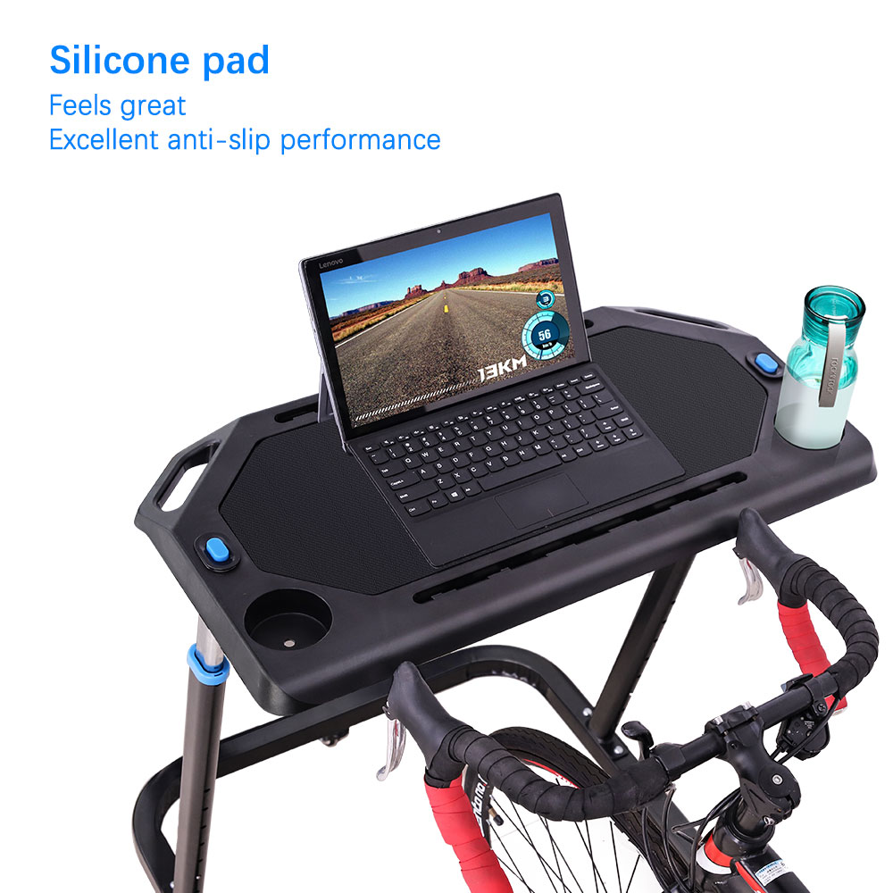 accesorios de Gym Indoor Bike Smart Trainer Adjustable Cycling Stand Table Bike Trainer Computer Deskwith Wheels