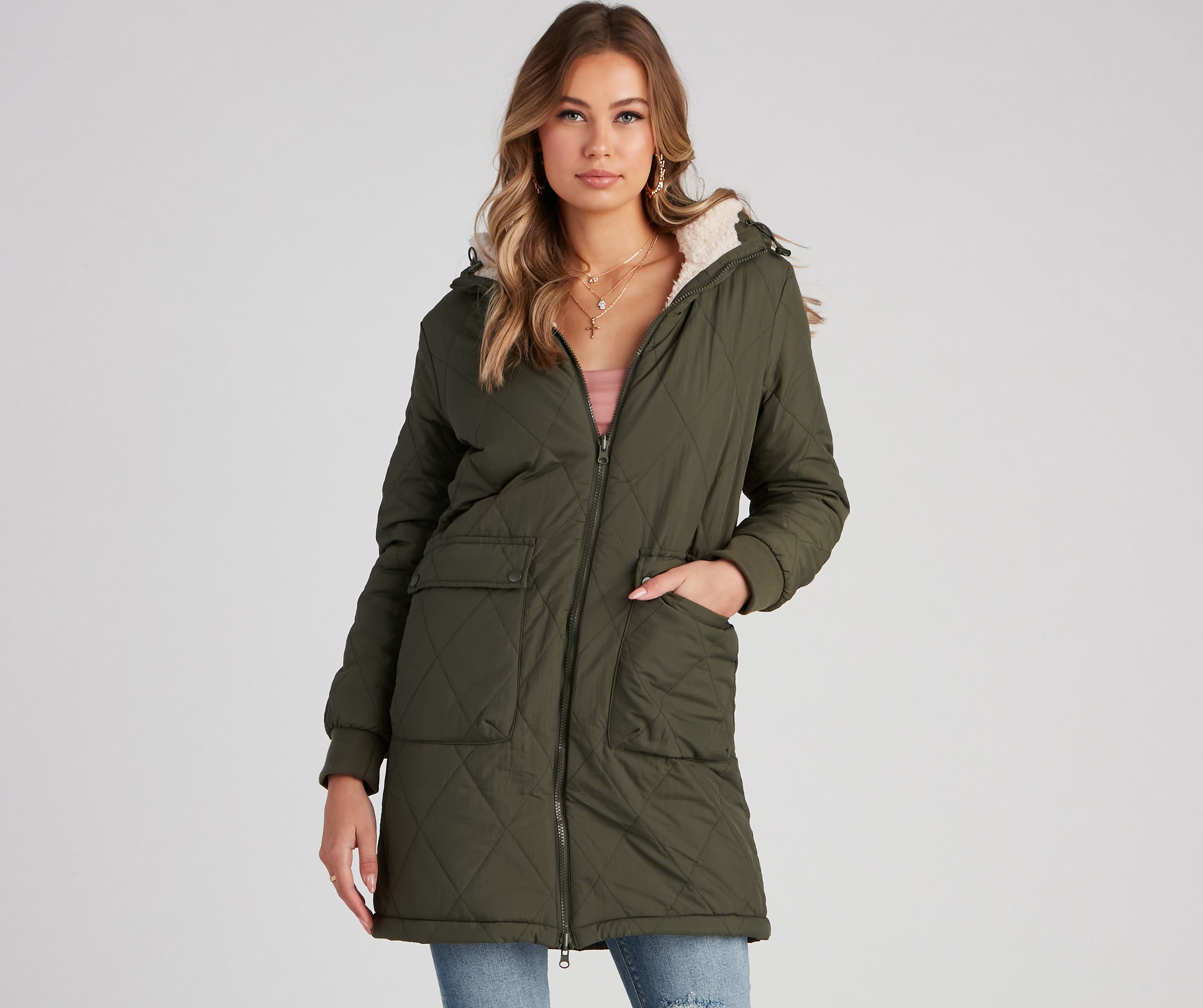 Serious Chills Quilted Puffer Wubby Jacket