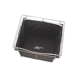 Rev-A-Shelf 18 in. H x 24 in. W Black Cloth 1-Drawer Wide Mesh Wire Basket CHBI-241418-1