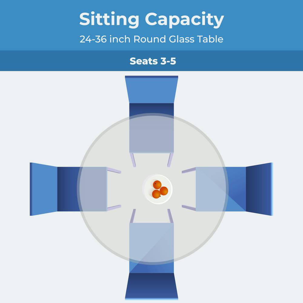 Fab Glass and Mirror 24 in. Clear Round Glass Table Top 14 in. Thickness Tempered Beveled Edge Polished 24RT6THBETE