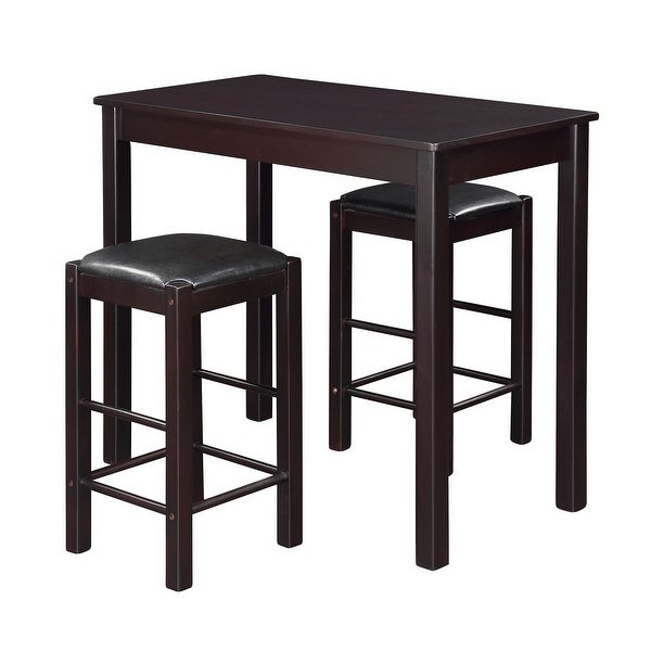 3-piece Counter Dining Sets Pub Countertop with 2 Bar Stools - L42