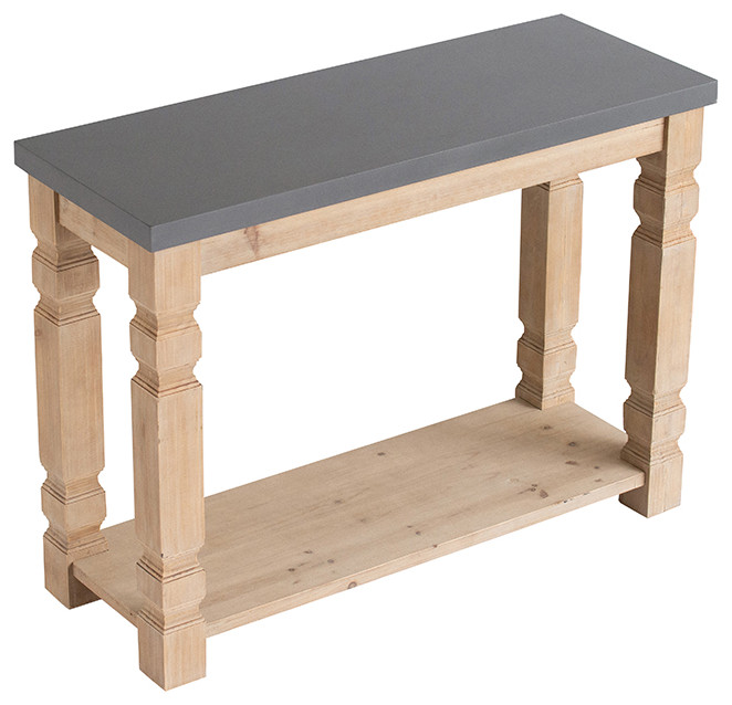 Wood Console Table 42x16x31 quot  Traditional   Console Tables   by Fantastic Decorz LLC  Houzz