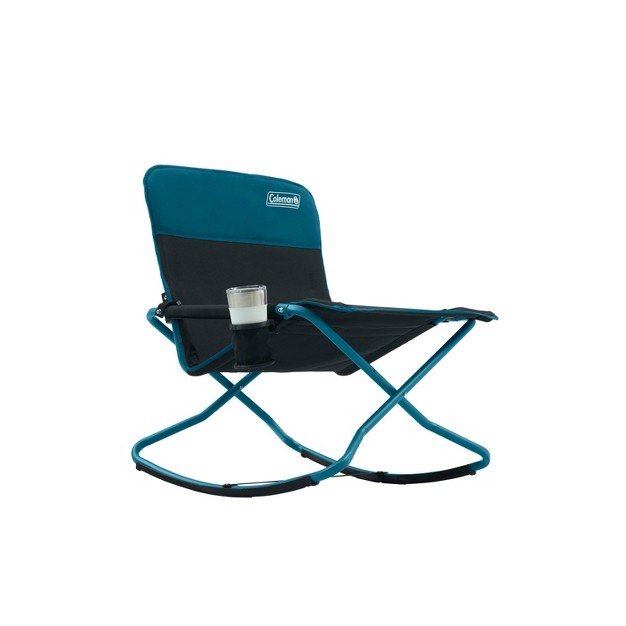 Coleman Cross Rocker Outdoor Portable Chair Deep Ocean