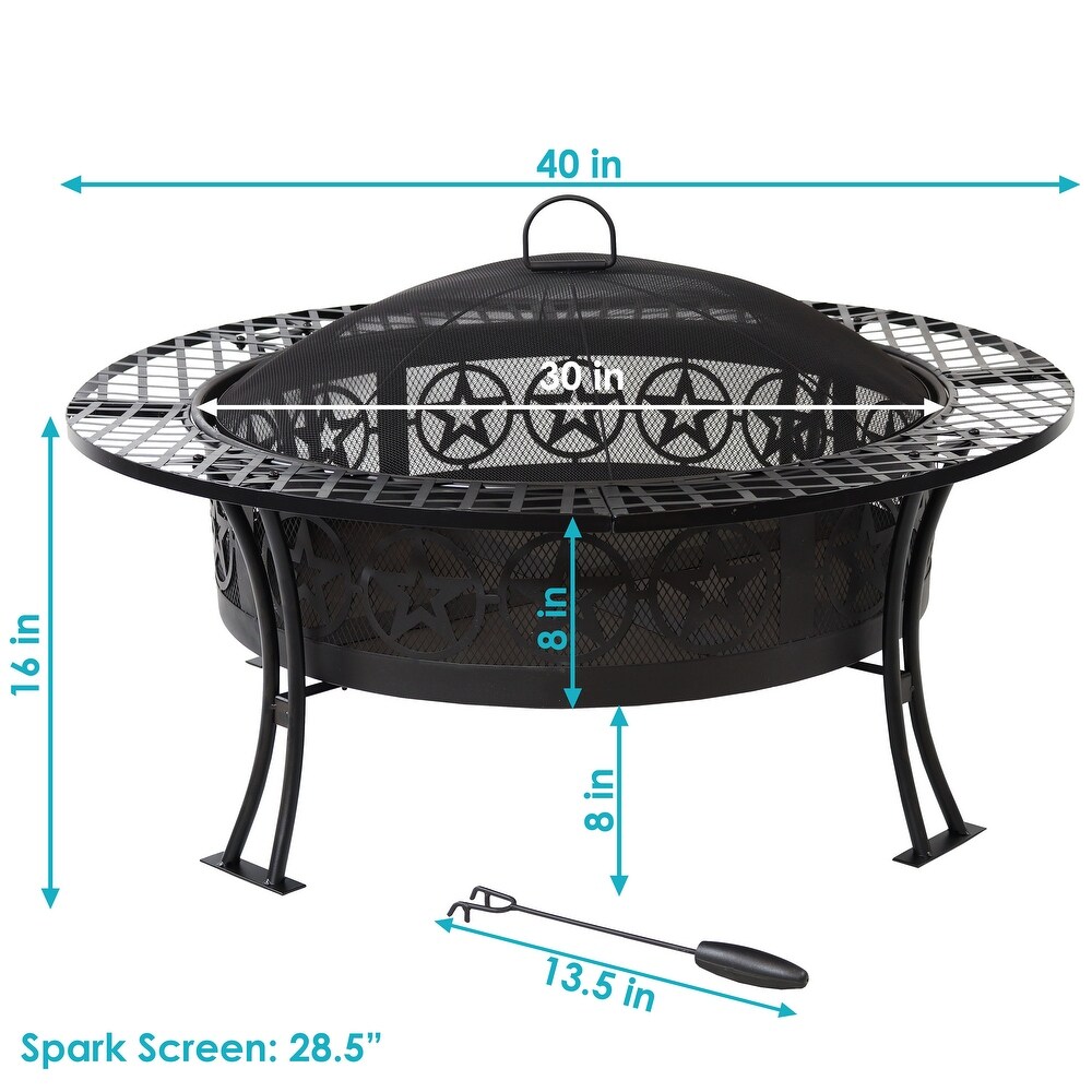 Sunnydaze Large Bowl Fire Pit Durable Steel Patio Garden Camping   Choose Style