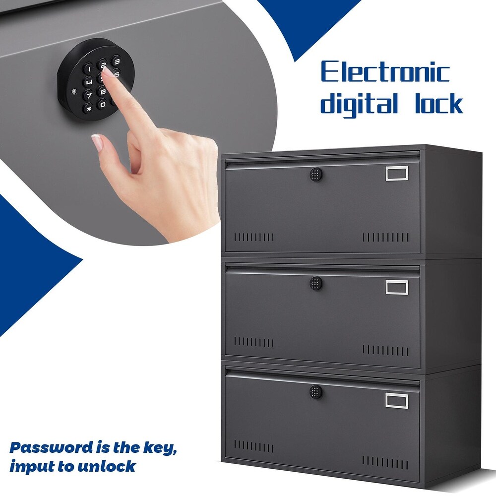 Electronic Digital Lateral File Cabinet  Large Drawer File Cabinet