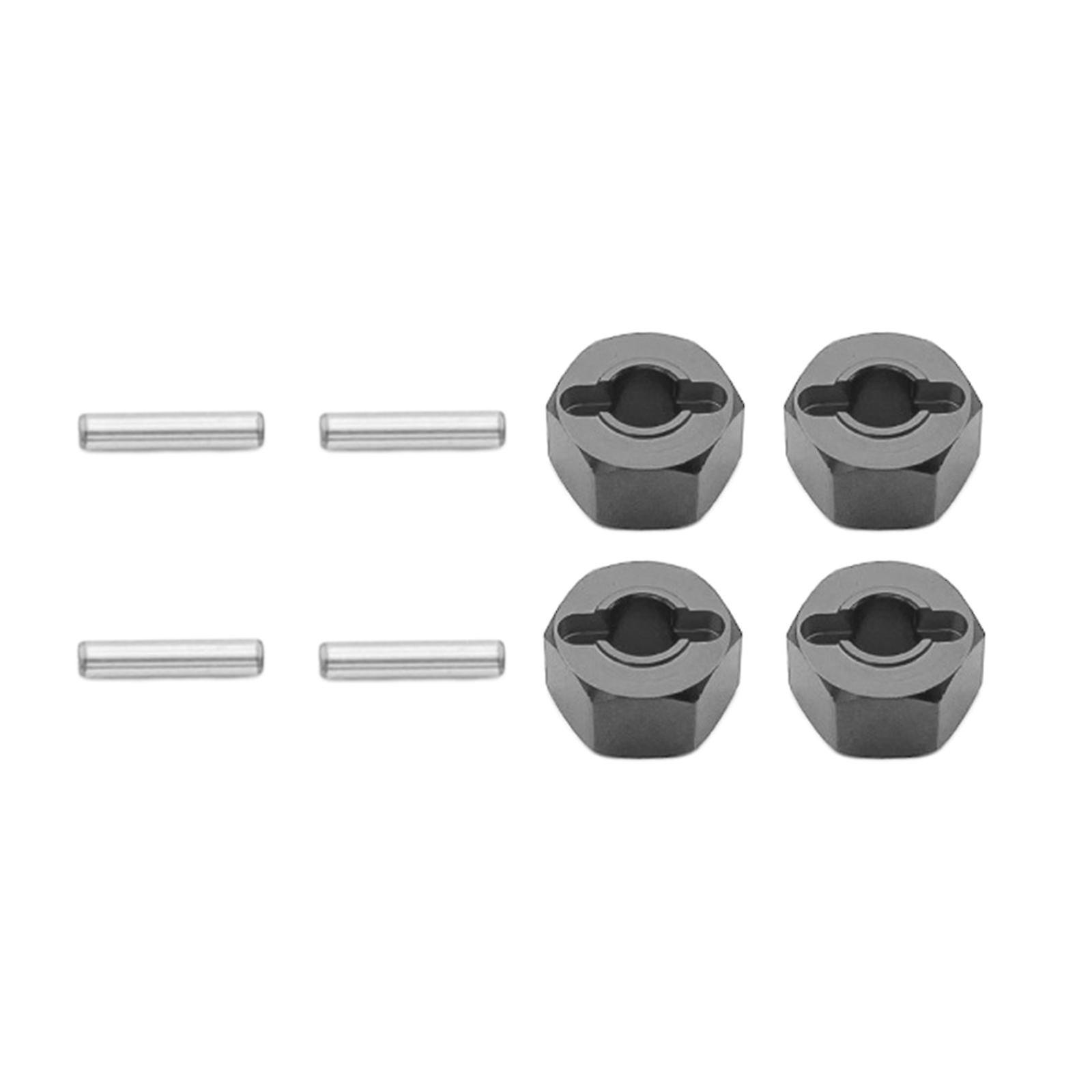 4x 1:16 Scale Rc Car Hex Wheel Hubs 12mm Replace Parts For 16207 16208 16210 Titanium