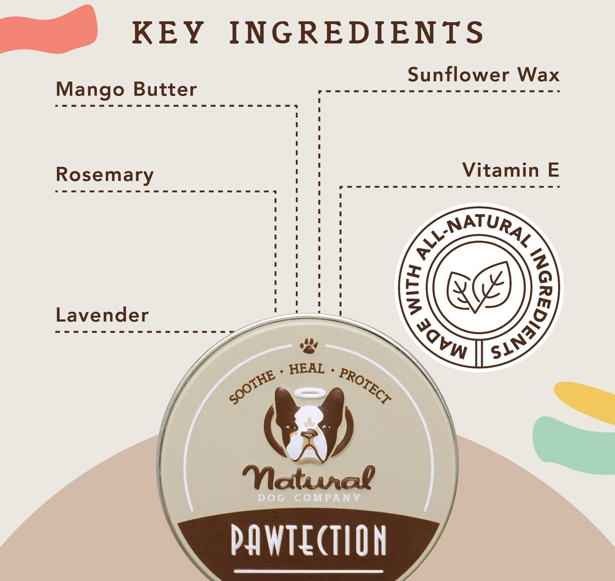 Natural Dog Company PawTection Dog Paw Protector Balm