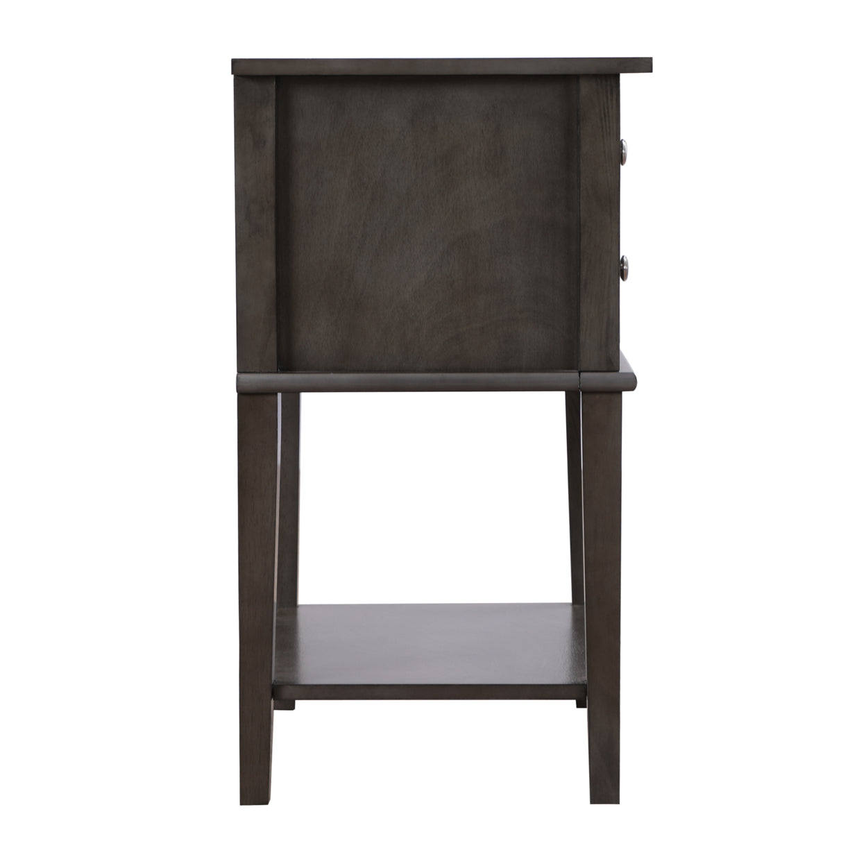 Newton 2-Drawer Gray Nightstand (28