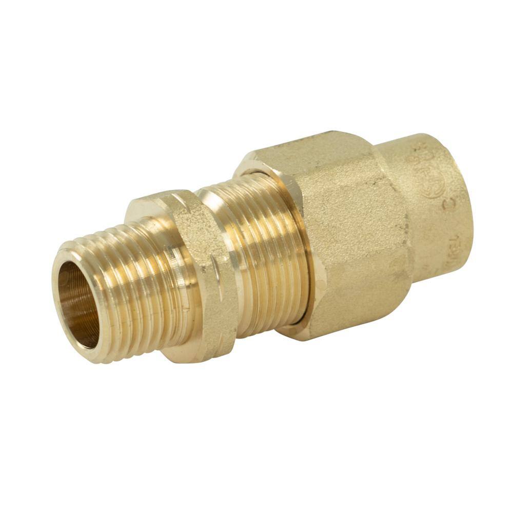 HOME-FLEX 12 in. CSST x 12 in. MIPT Brass Male Adapter 11-436-005