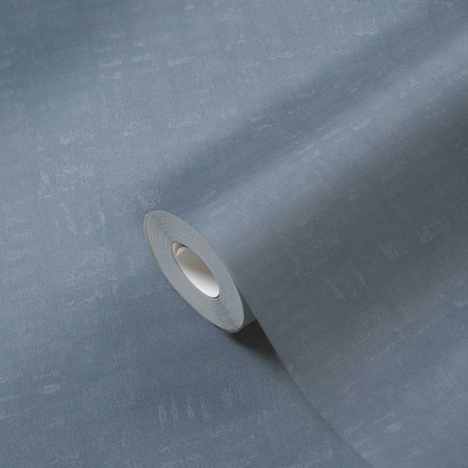 Linen Effect Textured Wallpaper in Blue