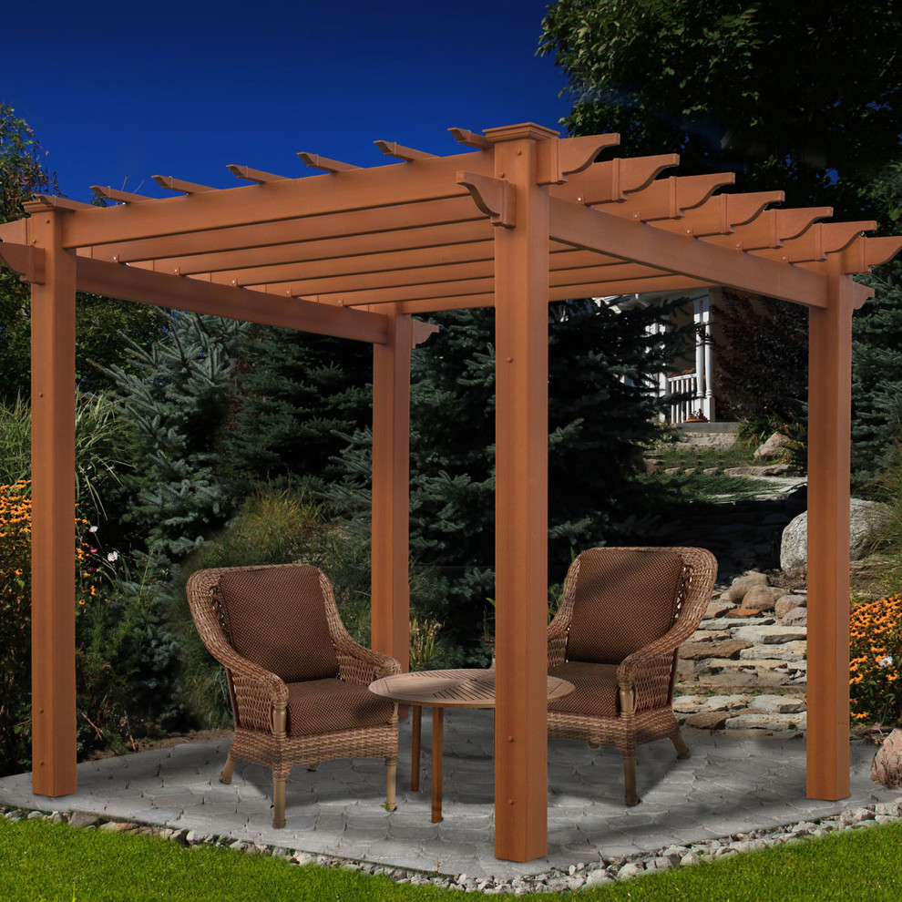 88 quotx88 quotx95.25 quotLakewood Pergola  Cedar   Traditional   Pergolas   by ArchitecturalDepot  Houzz