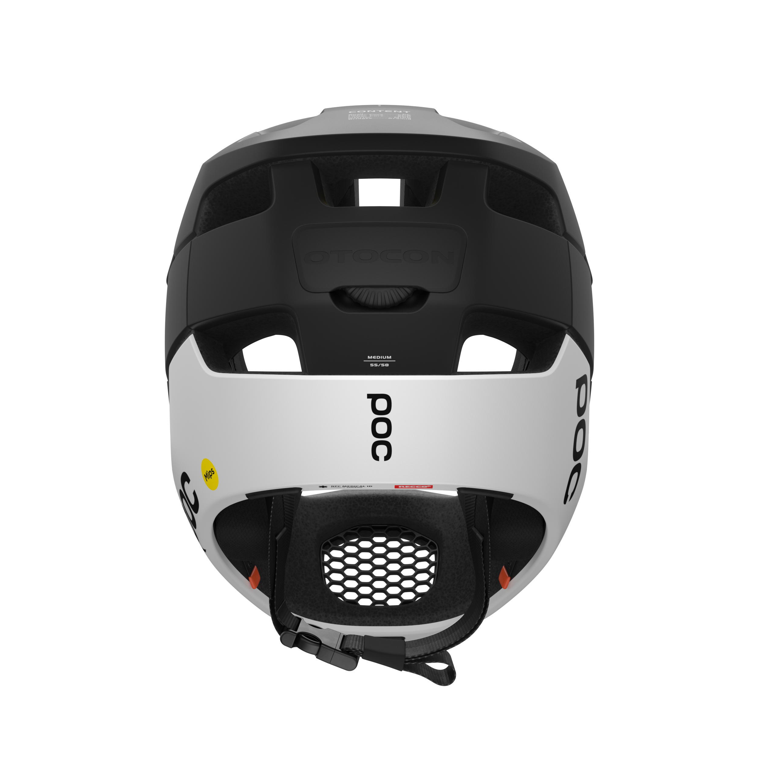 POC Otocon Race MIPS Full Face Helmet - Uranium Black-Hydrogen White Matt