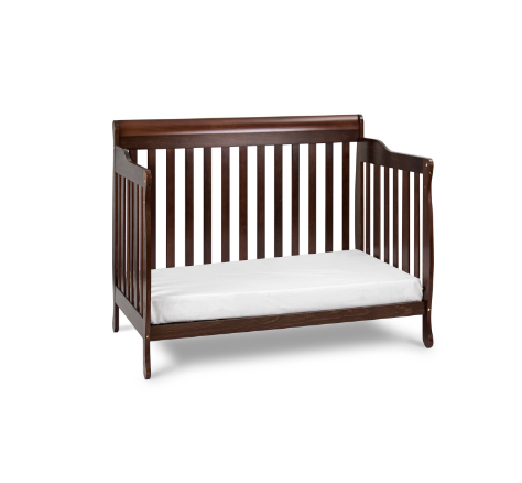 AFG Athena Alice 3 in 1 Convertible Crib with Toddler Rail - Espresso