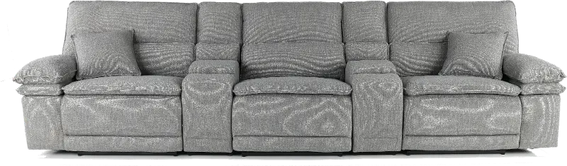 Merino Charcoal Gray 5 Piece Power Reclining Sofa