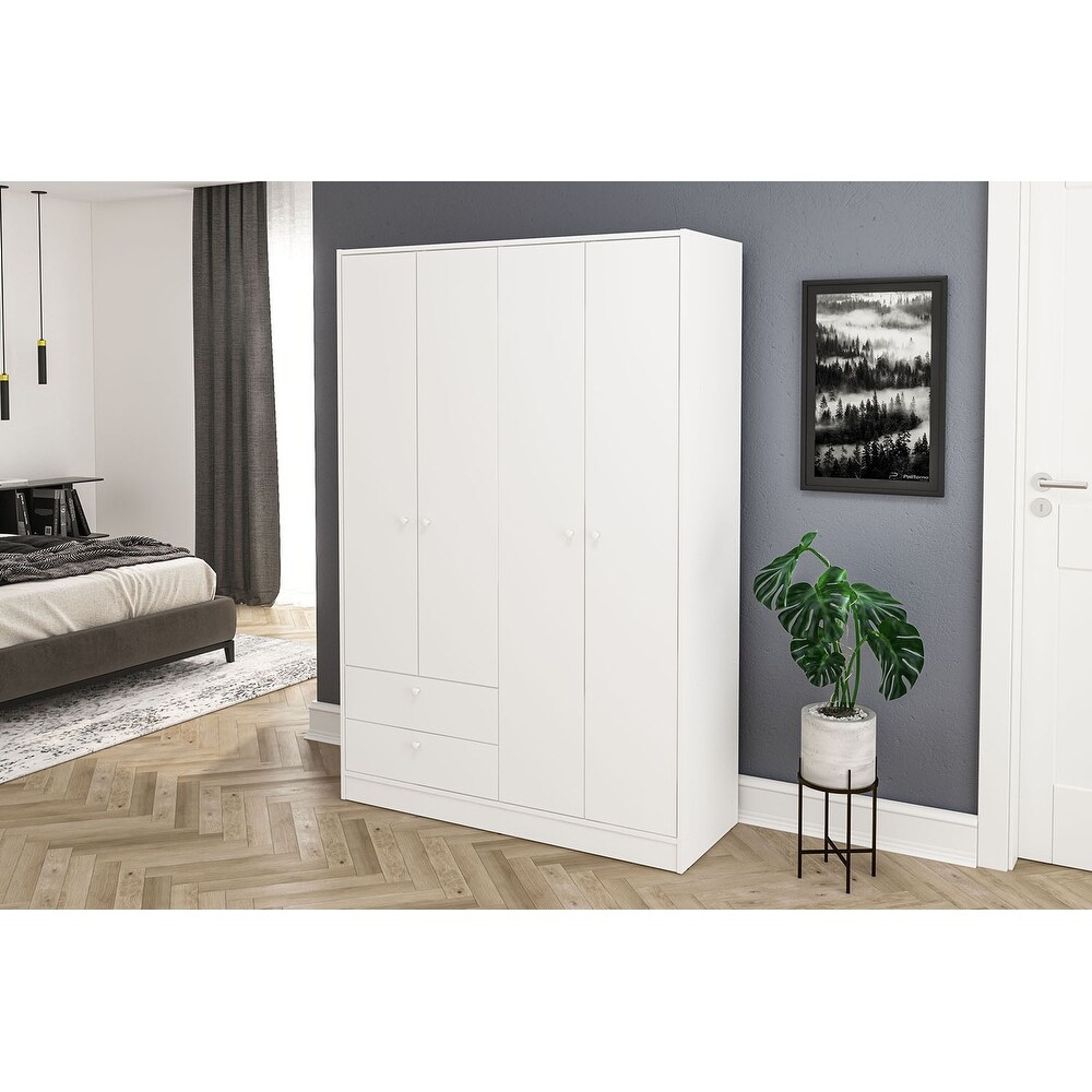 Polifurniture Denmark 4 Door / 2 Drawer Wardrobe - - 35891875