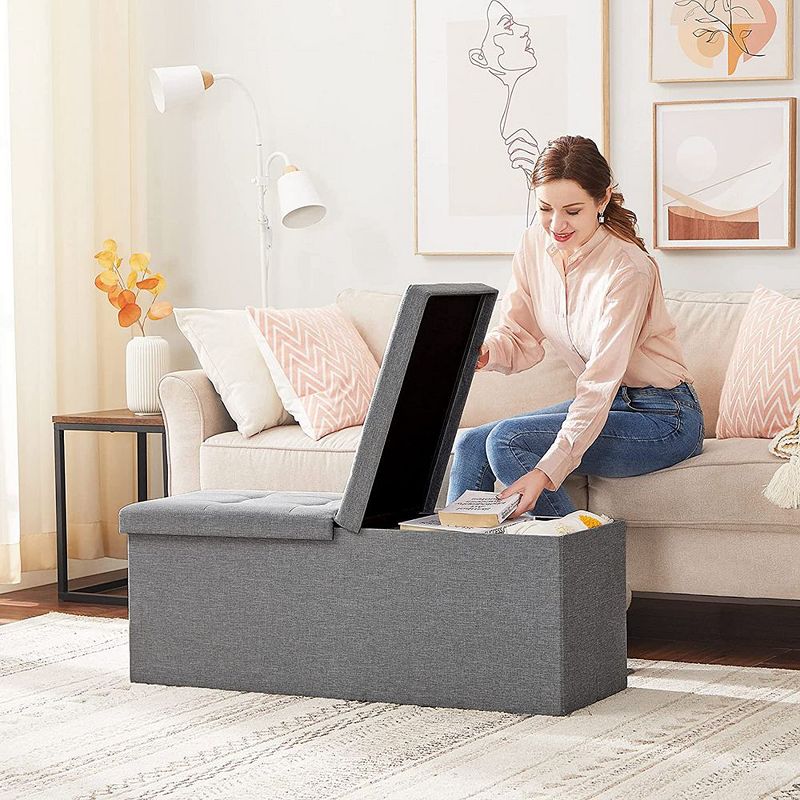 BreeBe Storage Ottoman with Flip-Up Lid