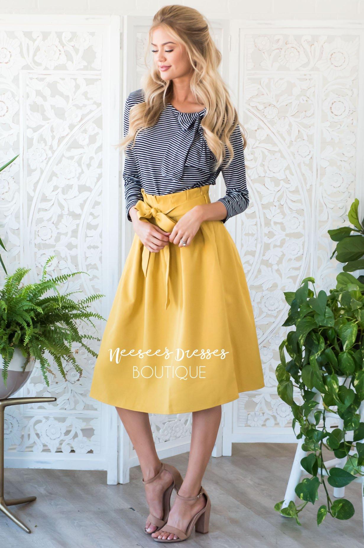 Pretty Ruffle Tie Waist Skirt