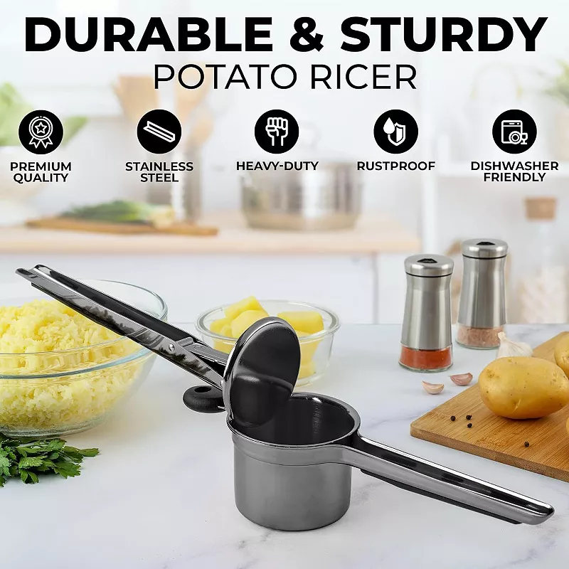 Potato Ricer with 3 Interchangeable Discs