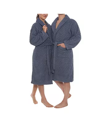 OZAN PREMIUM HOME Azure Unisex Collection Terry Cloth Bathrobe