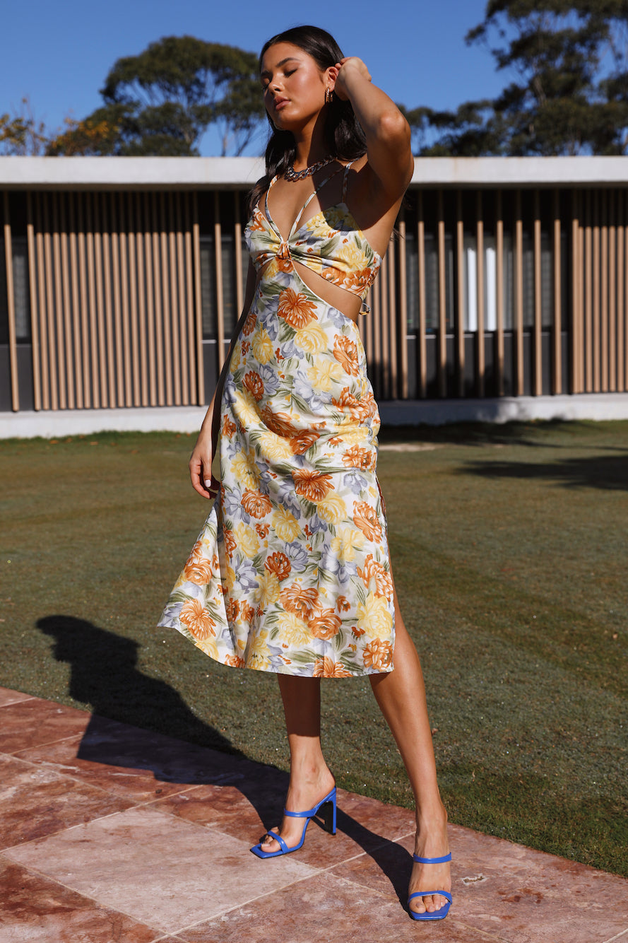 Soulful Lives Midi Dress Floral