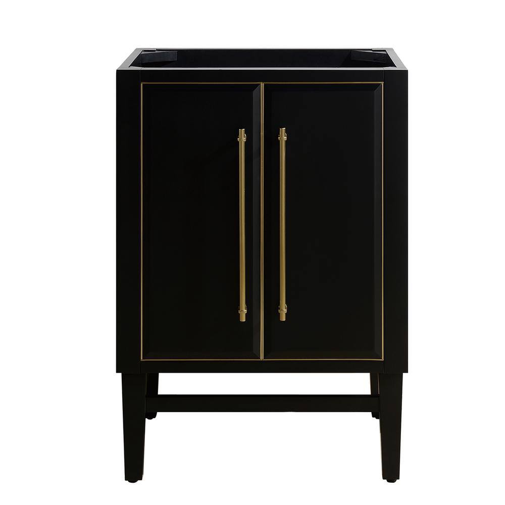 Avanity Mason 24 in. Bath Vanity Cabinet Only in Black with Gold Trim MASON-V24-BKG