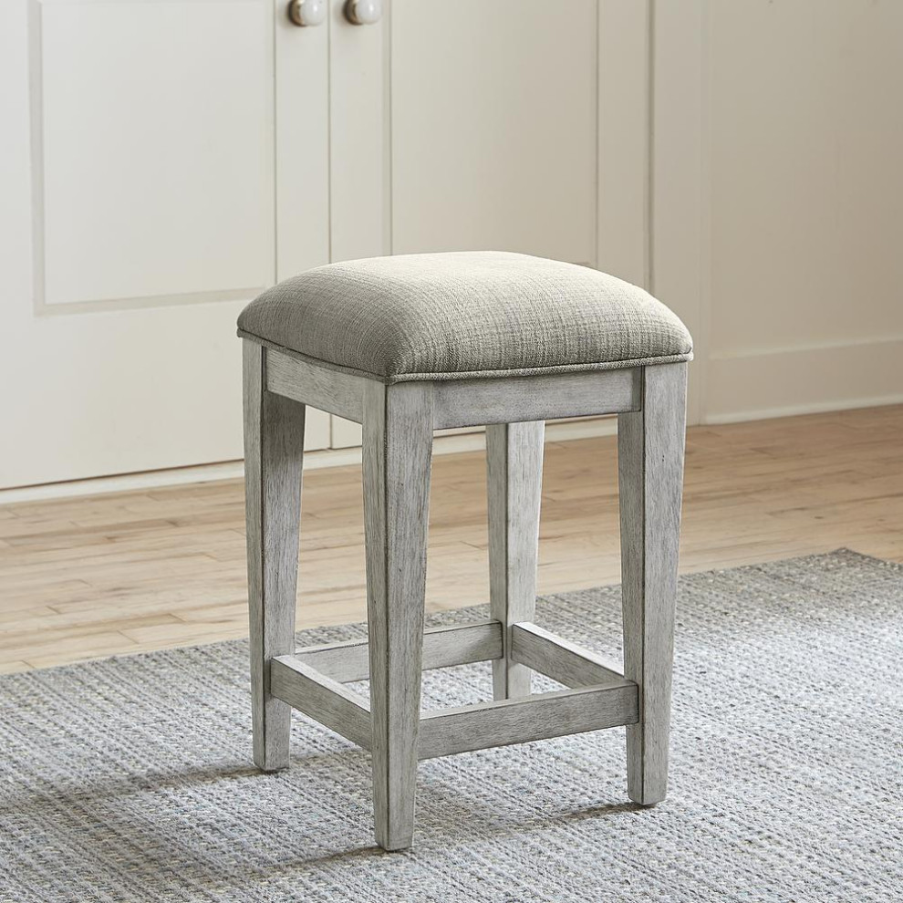 Uph Console Stool   Farmhouse   Vanity Stools And Benches   by Homesquare  Houzz