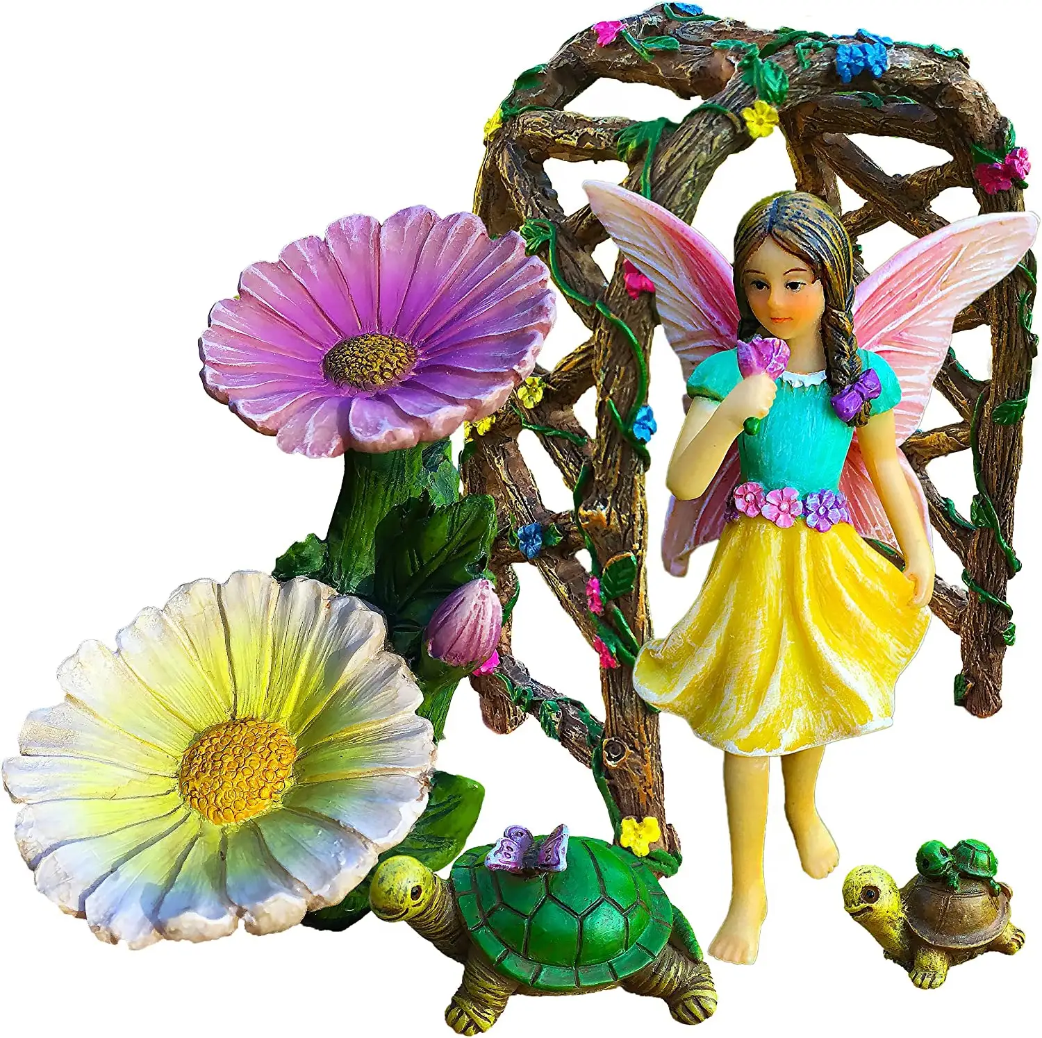 Outdoor Garden Decor Miniature Resin Fairy Garden Figurine Kit Accessories Supplies