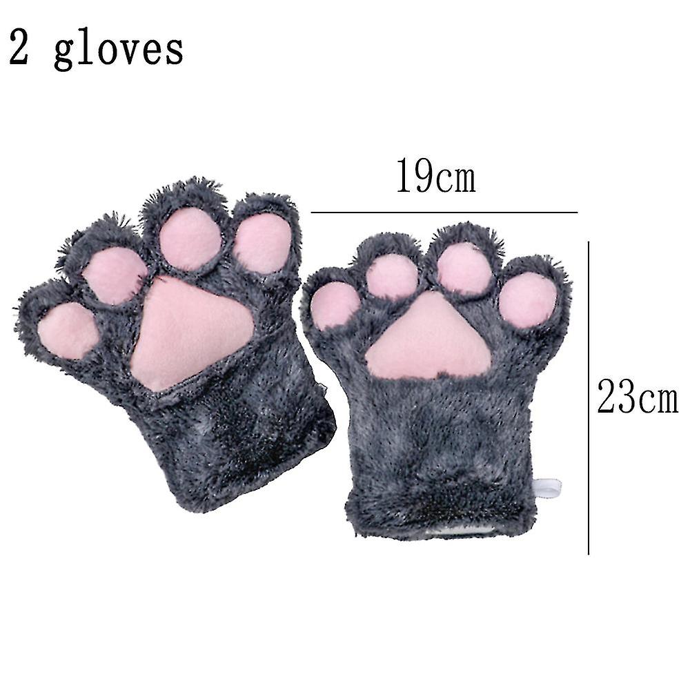 1 Pair Animal Cat Wolf Dog Fox Paws Claws Gloves Costume Accessories