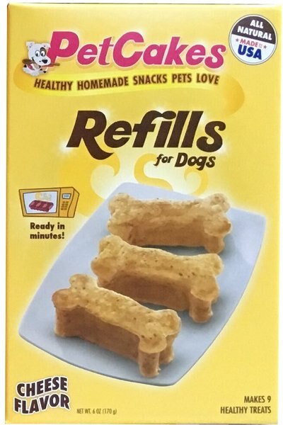 PetCakes Cheese Flavor Microwavable Mix Refills Dog Treats， 6-oz box