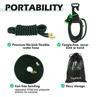 WeGuard 34 in. 50 ft. Expandable Garden Hose Flexible Water Hose with 10-Function Nozzle Durable 3750D Water Hose No KinK 341000113