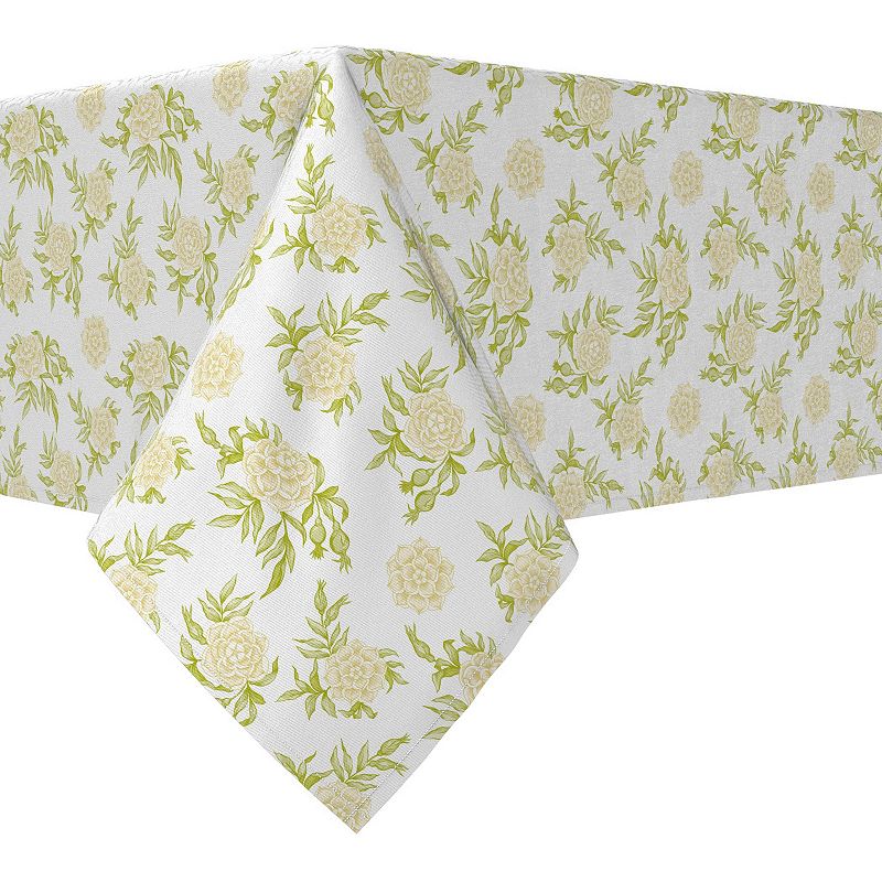 Rectangular Tablecloth， 100% Cotton， 52x104， Floral 121