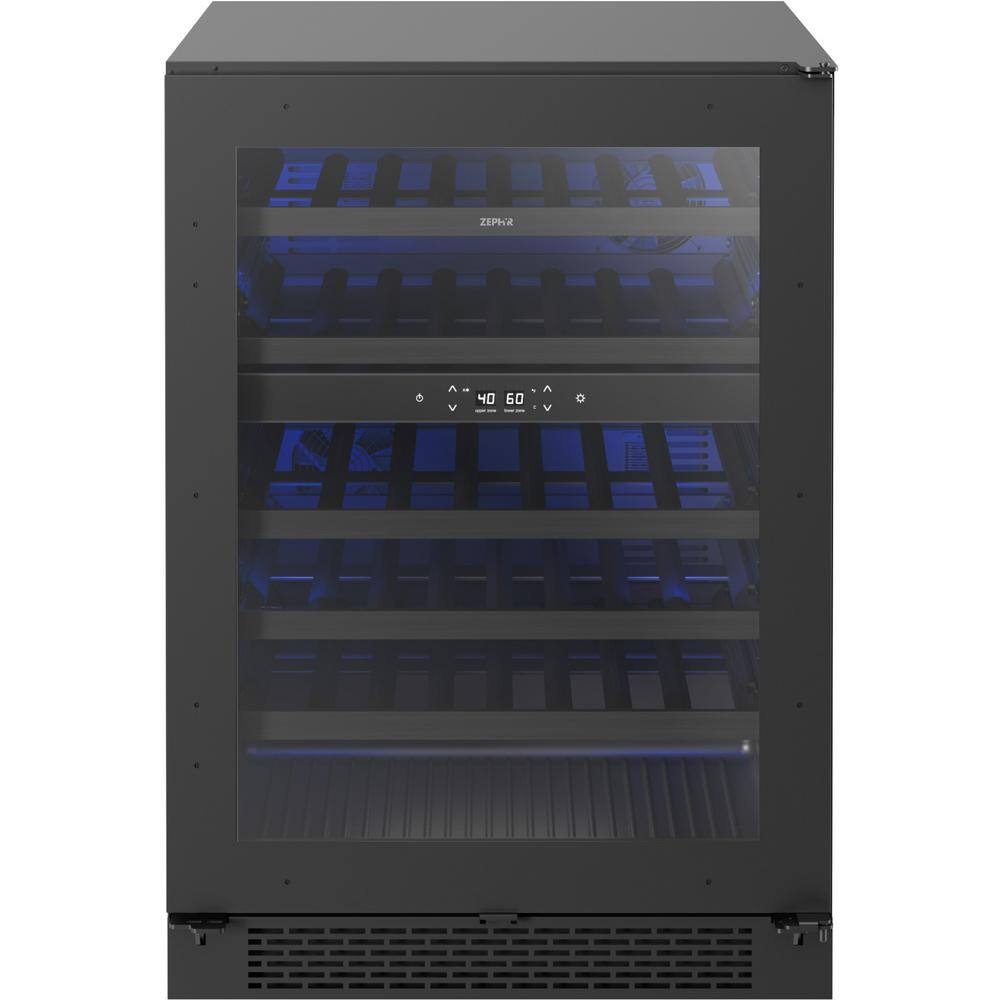 Zephyr Presrv 24 in. 45-Bottle Dual Zone Panel-Ready Wine Cooler PRW24C02BPG