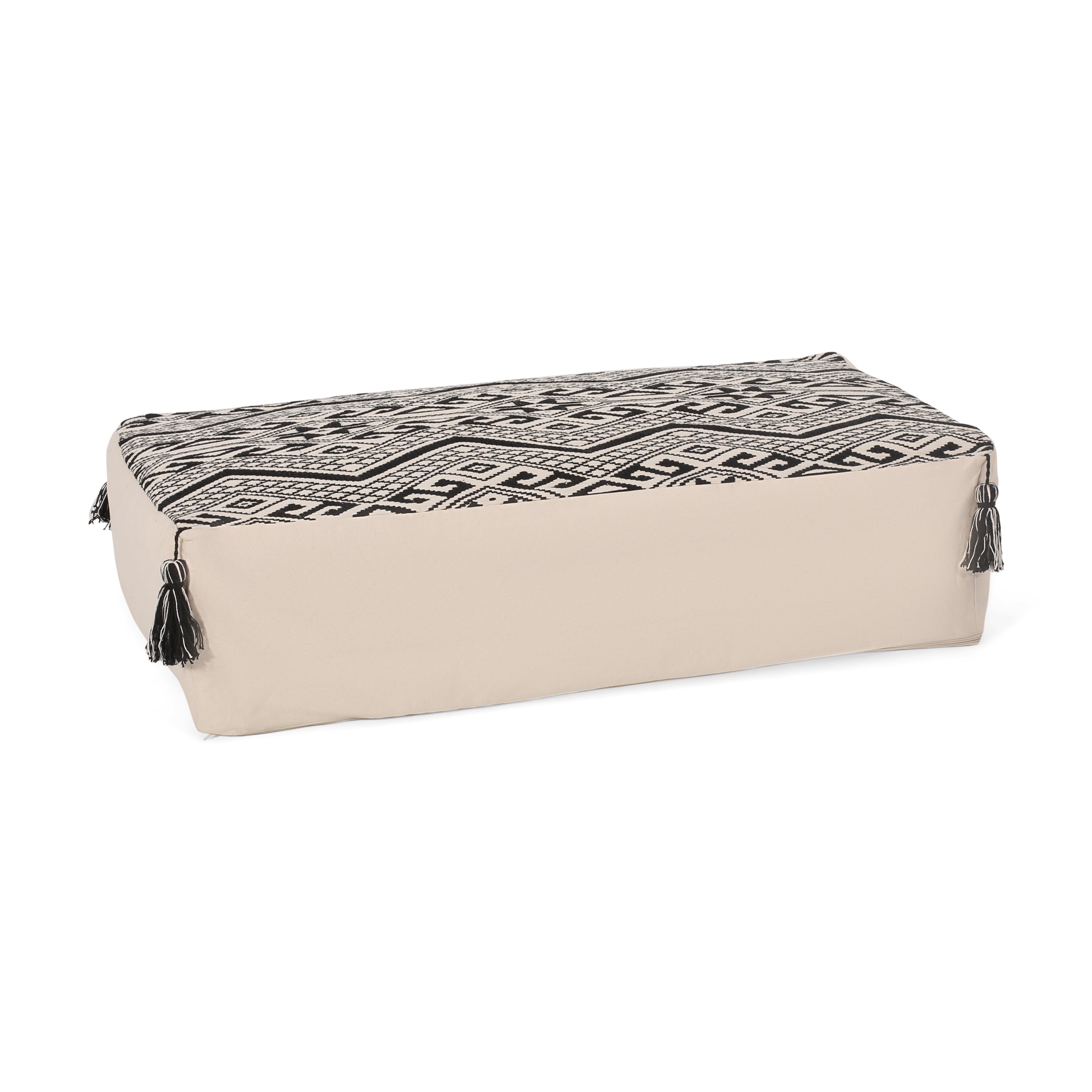 Leilana Boho Rectangular Bean Bag Ottoman