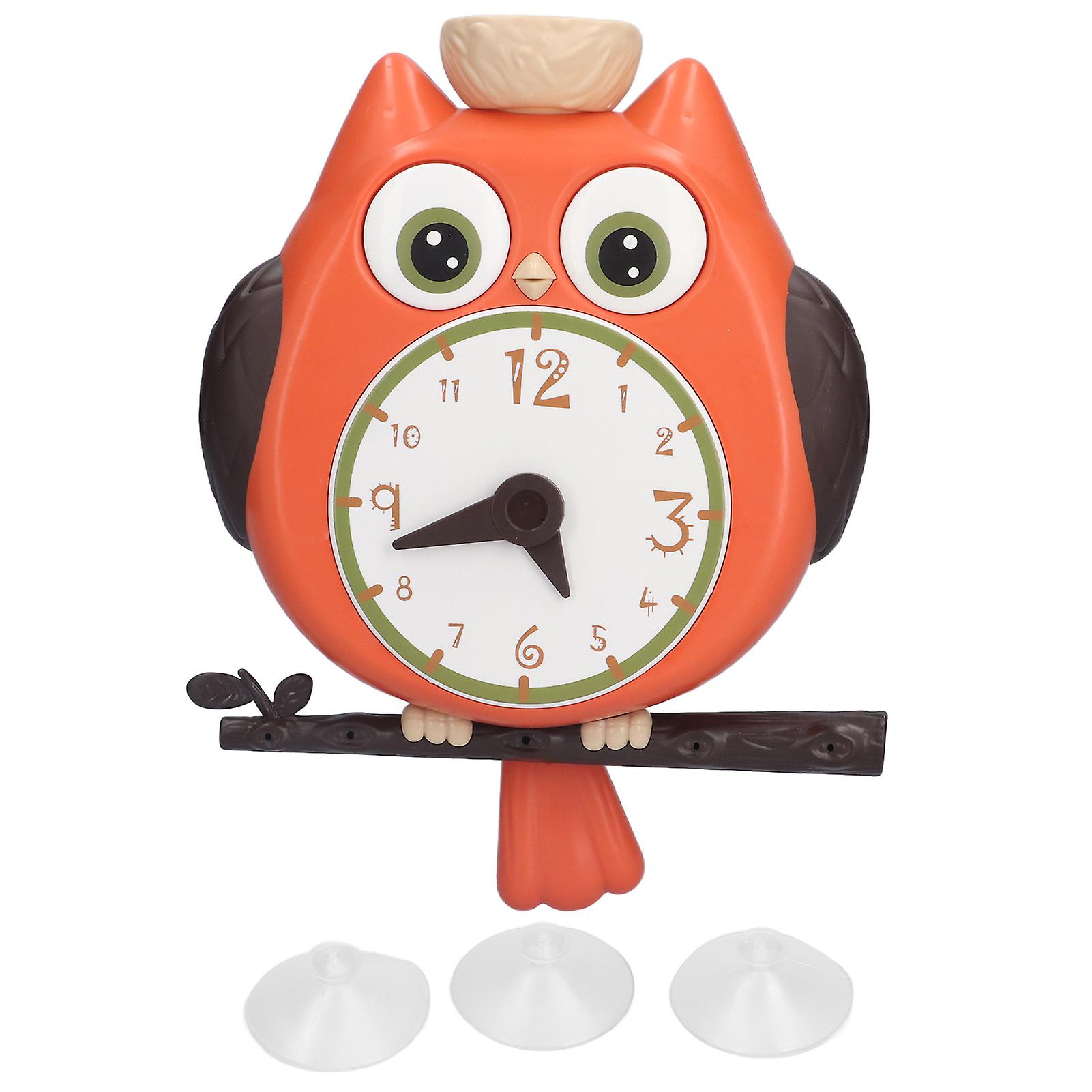 Kids Shower Bath Toys Owl Clock Suction Cup Water Games Time Learning Early Educational Toysowl