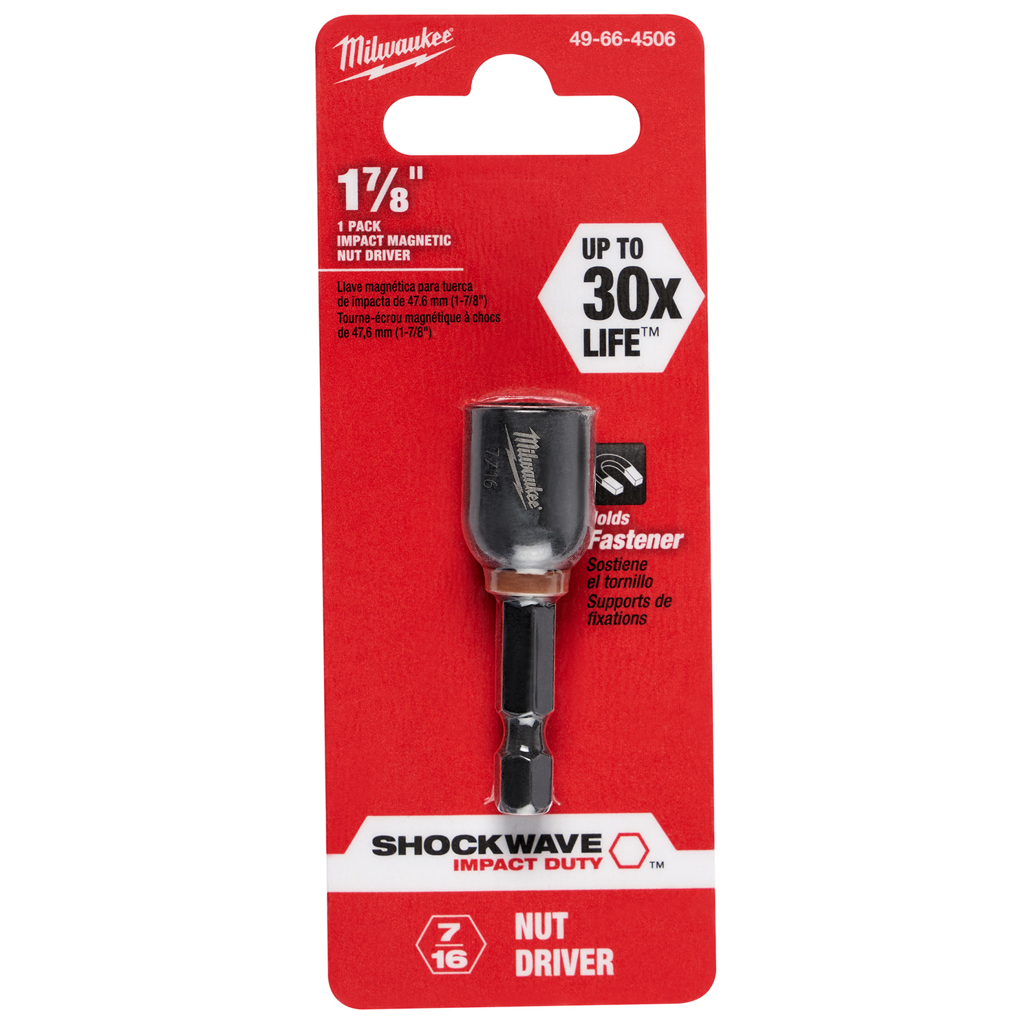 MW Shockwave 7/16 in. X 1-7/8 in. L Steel Nut Driver 1 pc