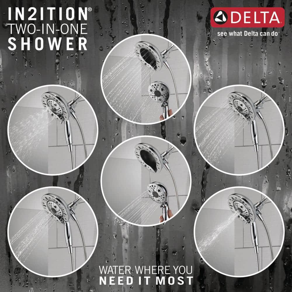 Delta Vesna In2ition 2in1 SingleHandle 5Spray Tub and Shower Faucet in Chrome