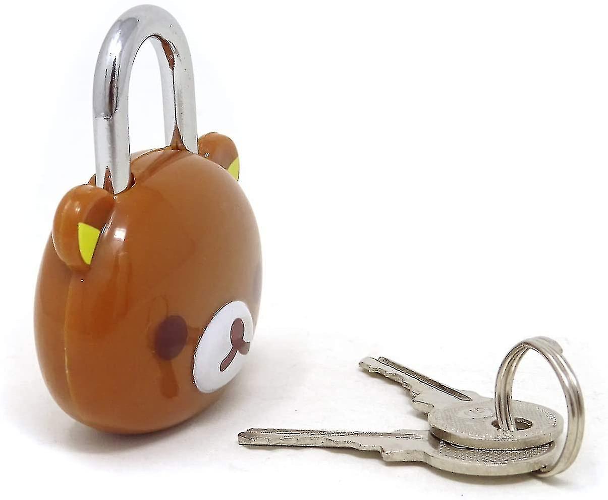 Cute Bear Lock Padlock With Keys For Suitcases， Backpacks And Lockers