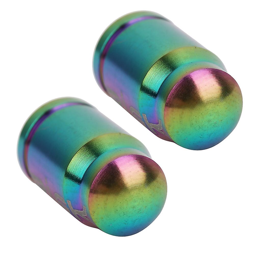 2 Pcs Titanium Alloy Valve Cap For Bike Bicycle Tire Dust Cover Road Bicycles Accessories America Valve Colorful