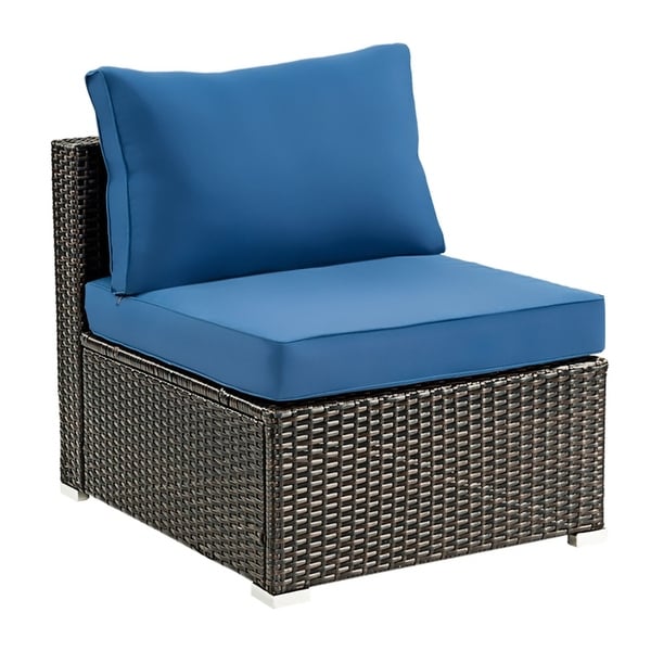 5Pcs Cushioned Patio Rattan Furniture Set