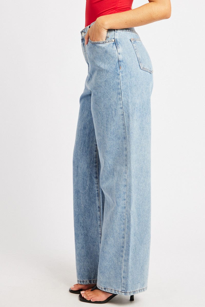 Denim Wide Leg Jean High Rise