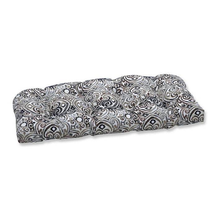 Pillow Perfect Corinthian Driftwood Wicker Loveseat Cushion