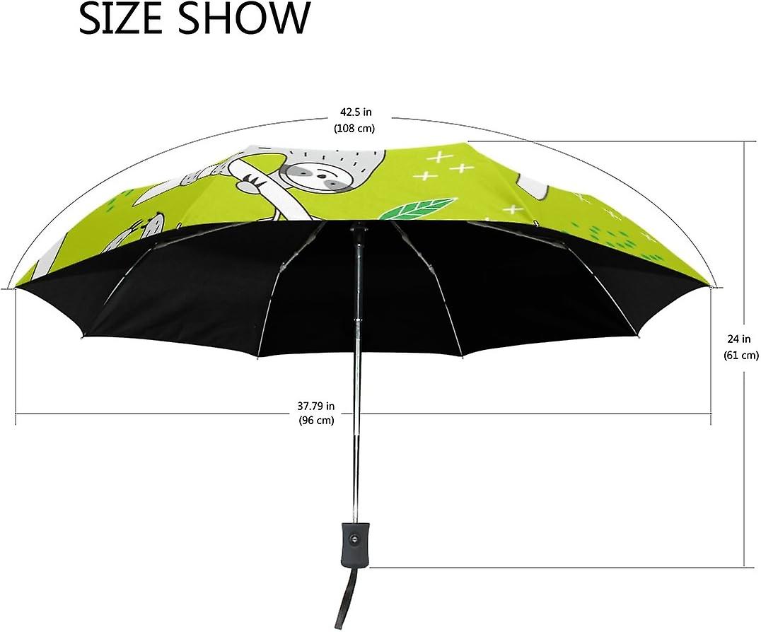 Rain Umbrella Automatic Windproof Foldable Umbrella Funny Sloth