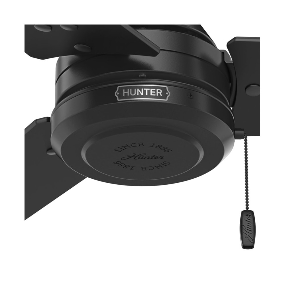 Hunter Cassius Ceiling Fan 52 Matte Black/Grey Walnut Stripe ;