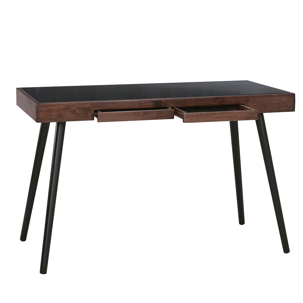 RETH Study Desk 120cm - Walnut & Black