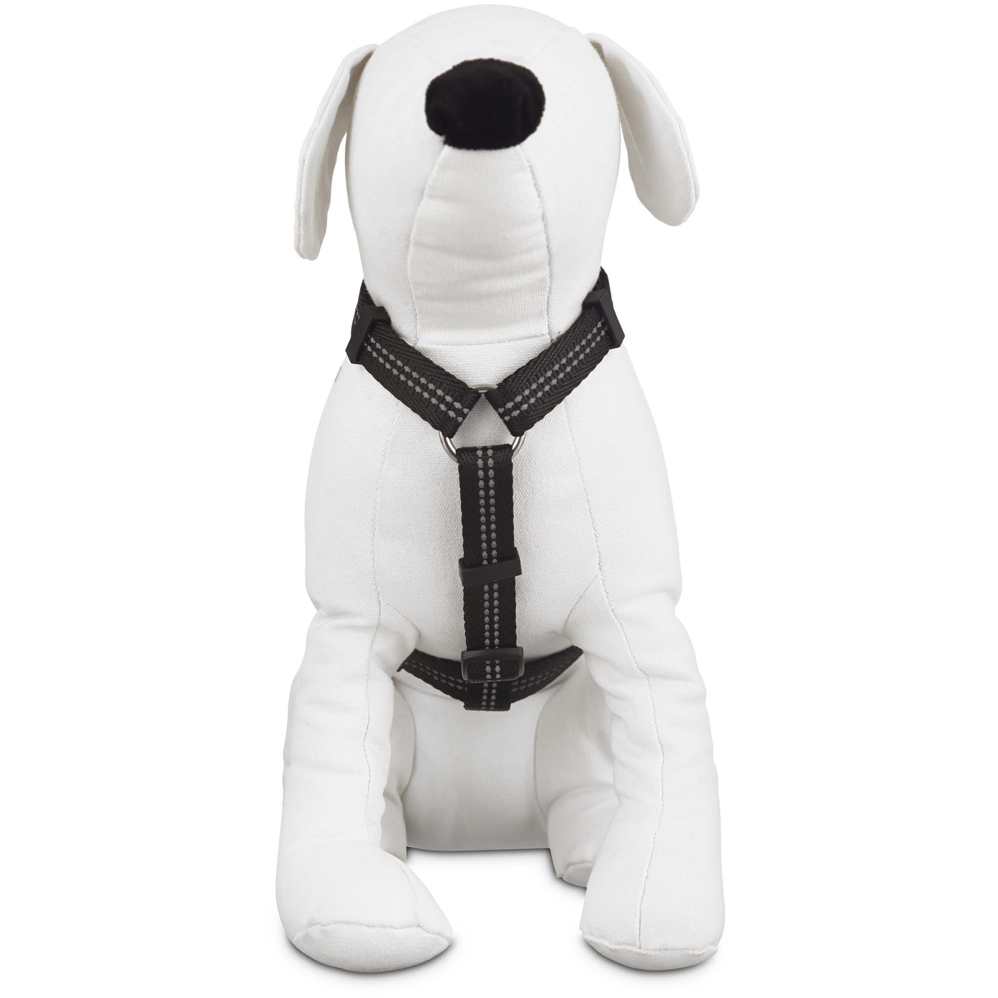 YOULY Reflective Adjustable Padded Black Dog Harness， Small