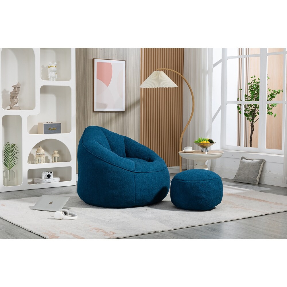 Bean Bag Sofa Chair With Footrest