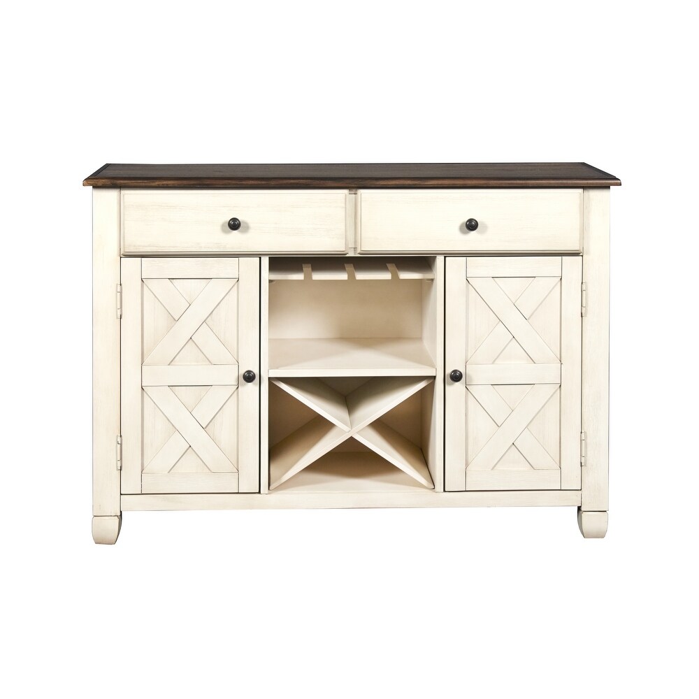 New Classic Furniture Cassidy X Shaped Accent Server